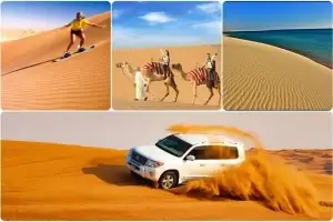 doha private half day desert safari camel ride sand boarding